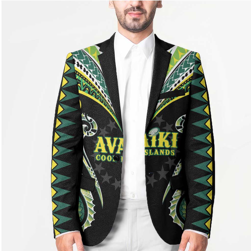 Custom Rugby Cook Islands Avaiki Blazer Black Kuki Airani Tribal Maori Inspired LT9 - Polynesian Pride