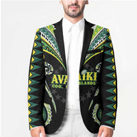 Custom Rugby Cook Islands Avaiki Blazer Black Kuki Airani Tribal Maori Inspired LT9 - Polynesian Pride
