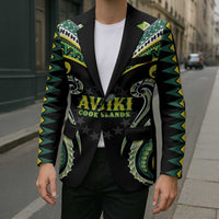 Custom Rugby Cook Islands Avaiki Blazer Black Kuki Airani Tribal Maori Inspired LT9 - Polynesian Pride