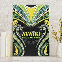 Rugby Cook Islands Avaiki Canvas Wall Art Black Kuki Airani Tribal Maori Inspired LT9 Without Frame Black - Polynesian Pride