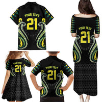 Custom Rugby Cook Islands Avaiki Family Matching Puletasi and Hawaiian Shirt Black Kuki Airani Tribal Maori Inspired - Polynesian Pride