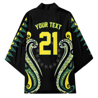 Custom Rugby Cook Islands Avaiki Kimono Black Kuki Airani Tribal Maori Inspired LT9 - Polynesian Pride