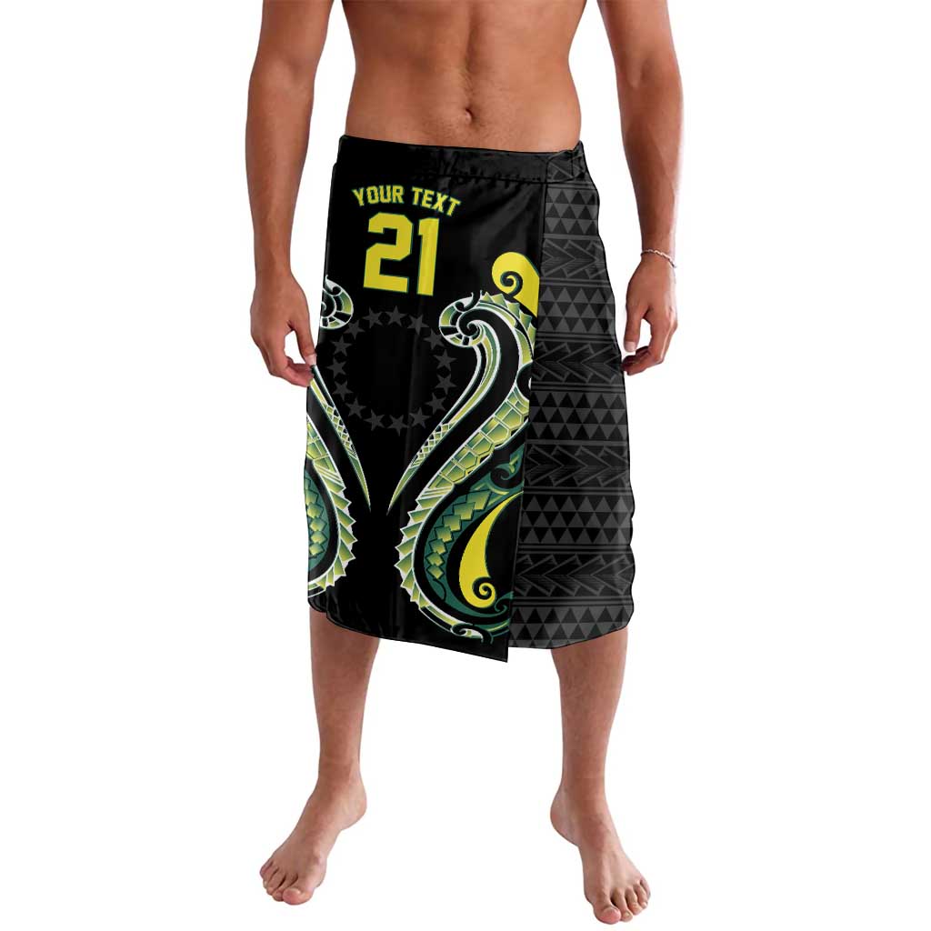 Custom Rugby Cook Islands Avaiki Lavalava Black Kuki Airani Tribal Maori Inspired LT9 Black - Polynesian Pride