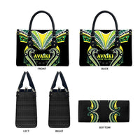 Rugby Cook Islands Avaiki Leather Bag Black Kuki Airani Tribal Maori Inspired LT9 - Polynesian Pride