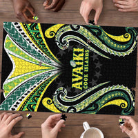 Rugby Cook Islands Avaiki Puzzle Black Kuki Airani Tribal Maori Inspired LT9 - Polynesian Pride
