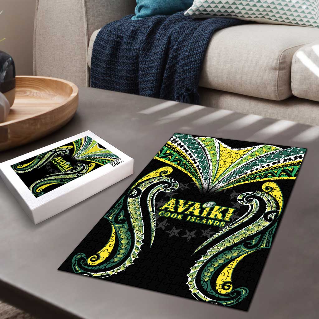 Rugby Cook Islands Avaiki Puzzle Black Kuki Airani Tribal Maori Inspired LT9 - Polynesian Pride