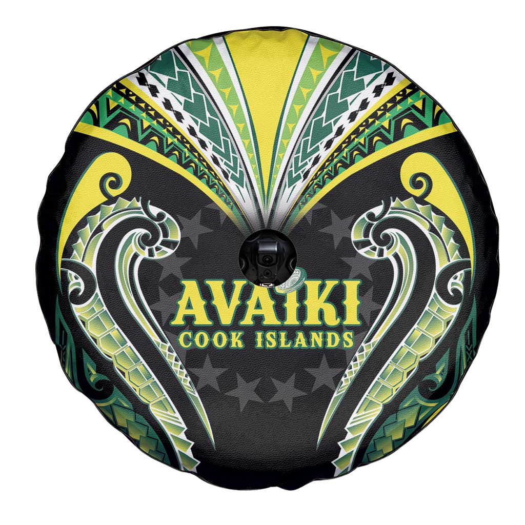 Rugby Cook Islands Avaiki Spare Tire Cover Black Kuki Airani Tribal Maori Inspired LT9 - Polynesian Pride