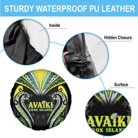 Rugby Cook Islands Avaiki Spare Tire Cover Black Kuki Airani Tribal Maori Inspired LT9 - Polynesian Pride