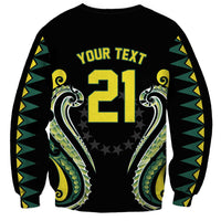 Custom Rugby Cook Islands Avaiki Sweatshirt Black Kuki Airani Tribal Maori Inspired LT9 - Polynesian Pride