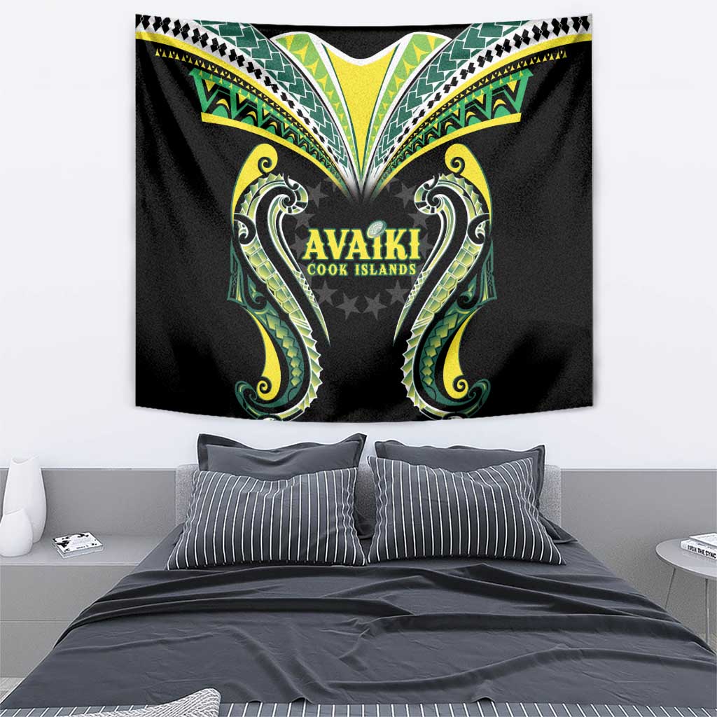 Rugby Cook Islands Avaiki Tapestry Black Kuki Airani Tribal Maori Inspired LT9 - Polynesian Pride