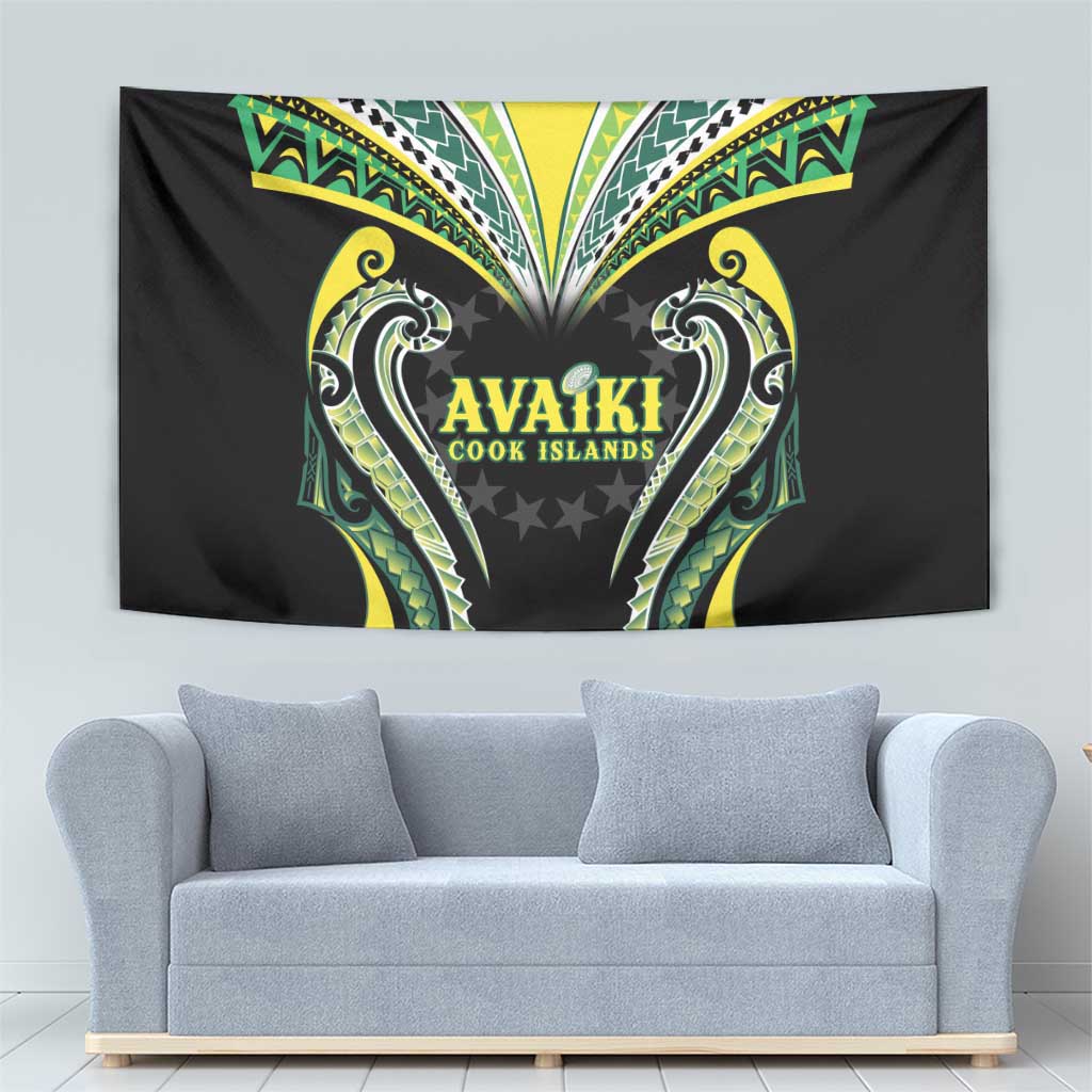 Rugby Cook Islands Avaiki Tapestry Black Kuki Airani Tribal Maori Inspired LT9 - Polynesian Pride
