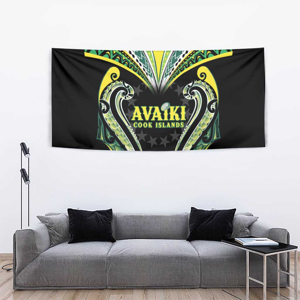 Rugby Cook Islands Avaiki Tapestry Black Kuki Airani Tribal Maori Inspired LT9 - Polynesian Pride