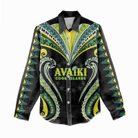 Custom Rugby Cook Islands Avaiki Women Casual Shirt Black Kuki Airani Tribal Maori Inspired LT9 - Polynesian Pride