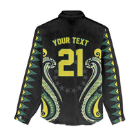 Custom Rugby Cook Islands Avaiki Women Casual Shirt Black Kuki Airani Tribal Maori Inspired LT9 - Polynesian Pride
