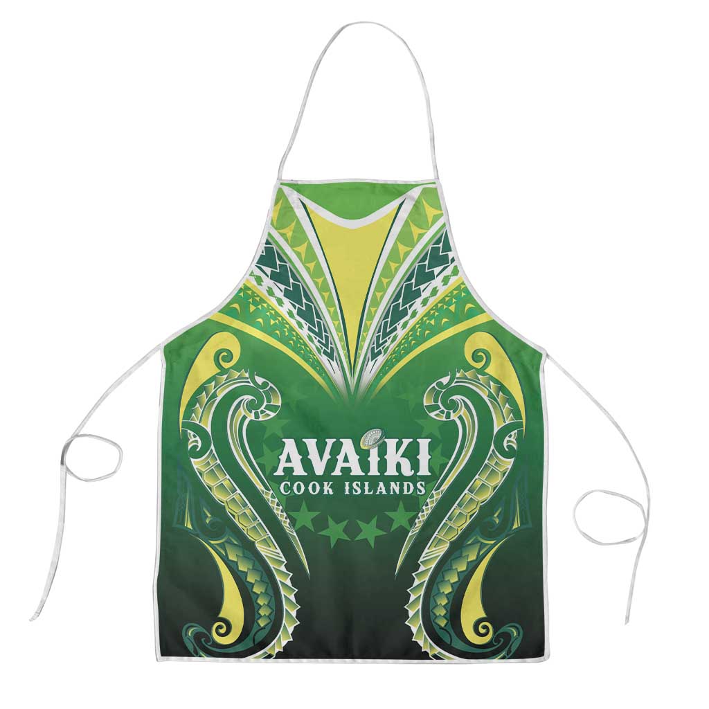 Rugby Cook Islands Avaiki Apron Green Kuki Airani Tribal Maori Inspired LT9 Green - Polynesian Pride