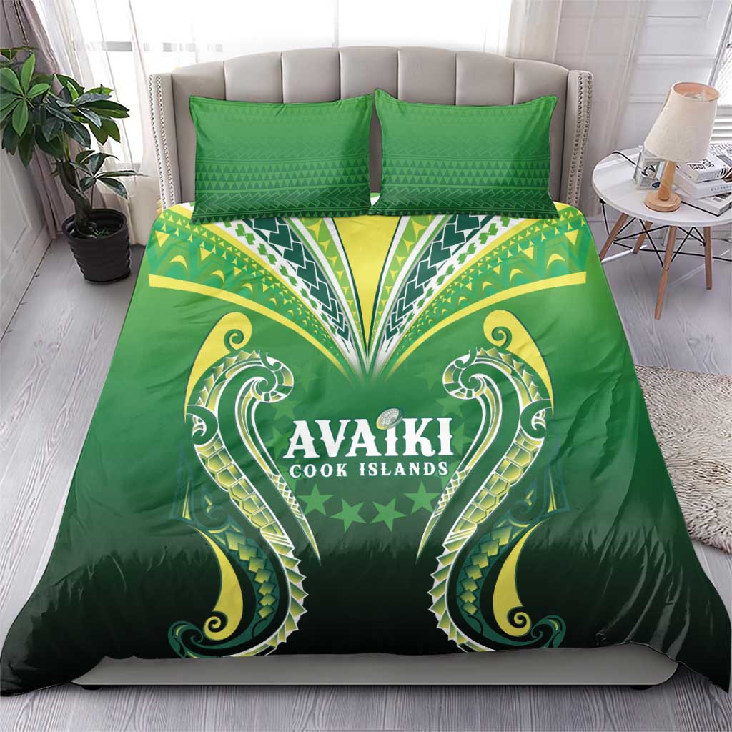 Rugby Cook Islands Avaiki Bedding Set Green Kuki Airani Tribal Maori Inspired LT9 - Polynesian Pride