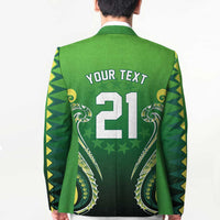 Custom Rugby Cook Islands Avaiki Blazer Green Kuki Airani Tribal Maori Inspired LT9 - Polynesian Pride