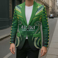 Custom Rugby Cook Islands Avaiki Blazer Green Kuki Airani Tribal Maori Inspired LT9 - Polynesian Pride