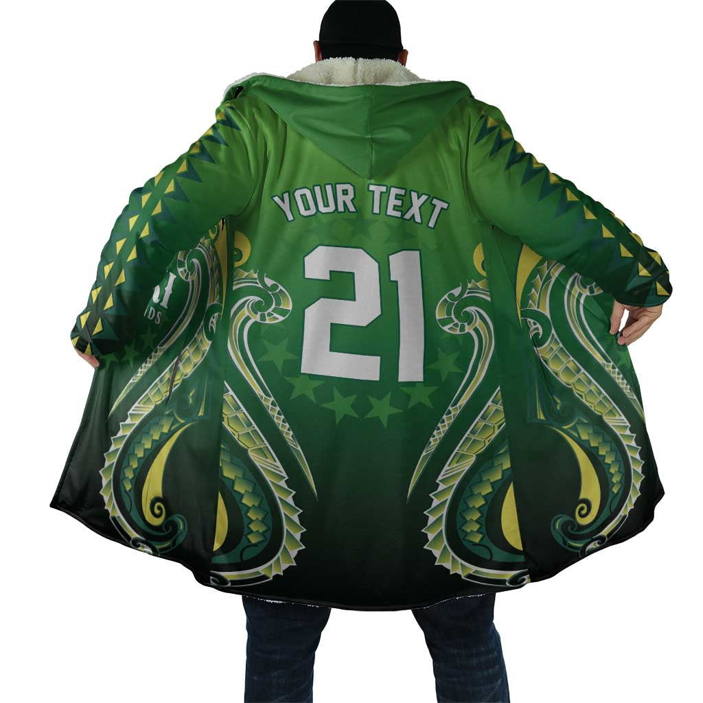 Custom Rugby Cook Islands Avaiki Cloak Green Kuki Airani Tribal Maori Inspired LT9 - Polynesian Pride