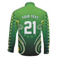 Custom Rugby Cook Islands Avaiki Family Matching Summer Maxi Dress and Hawaiian Shirt Green Kuki Airani Tribal Maori Inspired - Polynesian Pride