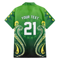 Custom Rugby Cook Islands Avaiki Family Matching Tank Maxi Dress and Hawaiian Shirt Green Kuki Airani Tribal Maori Inspired - Polynesian Pride