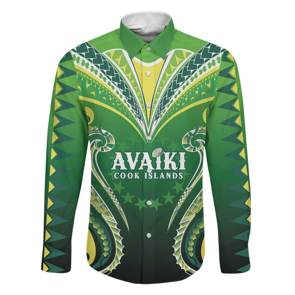 Custom Rugby Cook Islands Avaiki Family Matching Tank Maxi Dress and Hawaiian Shirt Green Kuki Airani Tribal Maori Inspired - Polynesian Pride