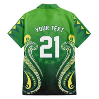 Custom Rugby Cook Islands Avaiki Hawaiian Shirt Green Kuki Airani Tribal Maori Inspired LT9 - Polynesian Pride