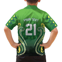 Custom Rugby Cook Islands Avaiki Hawaiian Shirt Green Kuki Airani Tribal Maori Inspired LT9 - Polynesian Pride