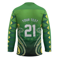Custom Rugby Cook Islands Avaiki Hockey Jersey Green Kuki Airani Tribal Maori Inspired LT9 - Polynesian Pride