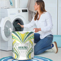 Rugby Cook Islands Avaiki Laundry Basket White Kuki Airani Tribal Maori Inspired LT9 - Polynesian Pride