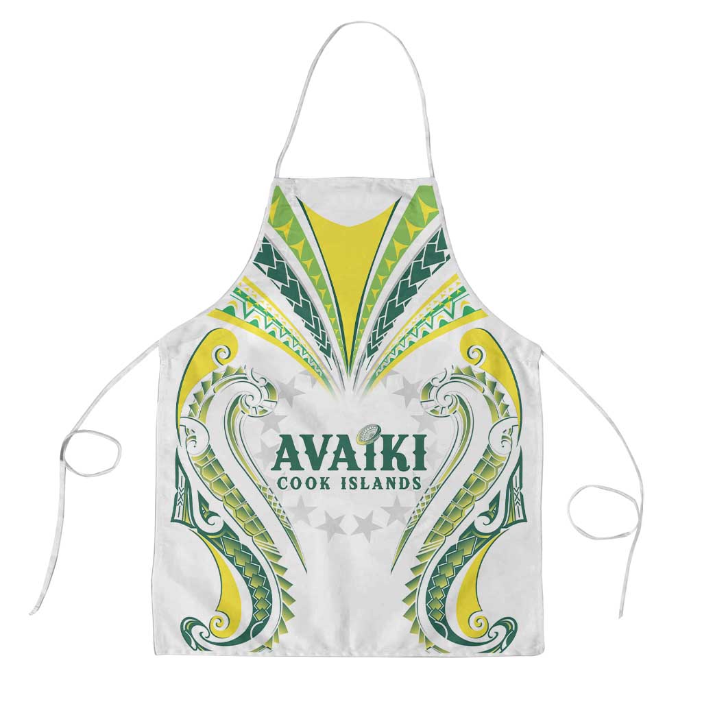 Rugby Cook Islands Avaiki Apron White Kuki Airani Tribal Maori Inspired LT9 White - Polynesian Pride