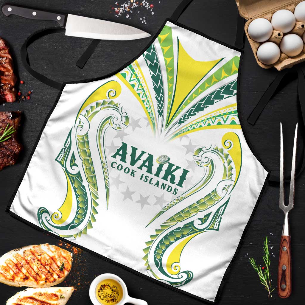 Rugby Cook Islands Avaiki Apron White Kuki Airani Tribal Maori Inspired LT9 White - Polynesian Pride