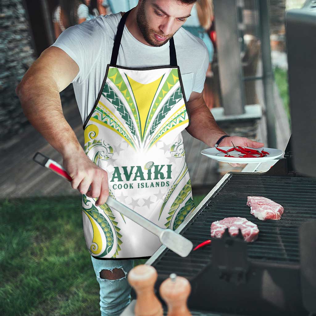 Rugby Cook Islands Avaiki Apron White Kuki Airani Tribal Maori Inspired LT9 - Polynesian Pride