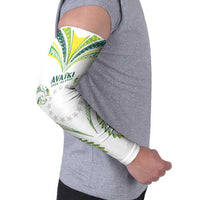 Custom Rugby Cook Islands Avaiki Arm Sleeves White Kuki Airani Tribal Maori Inspired LT9 - Polynesian Pride