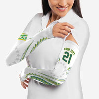 Custom Rugby Cook Islands Avaiki Arm Sleeves White Kuki Airani Tribal Maori Inspired LT9 - Polynesian Pride