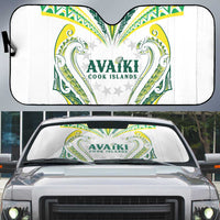 Rugby Cook Islands Avaiki Auto Sun Shade White Kuki Airani Tribal Maori Inspired LT9 White - Polynesian Pride