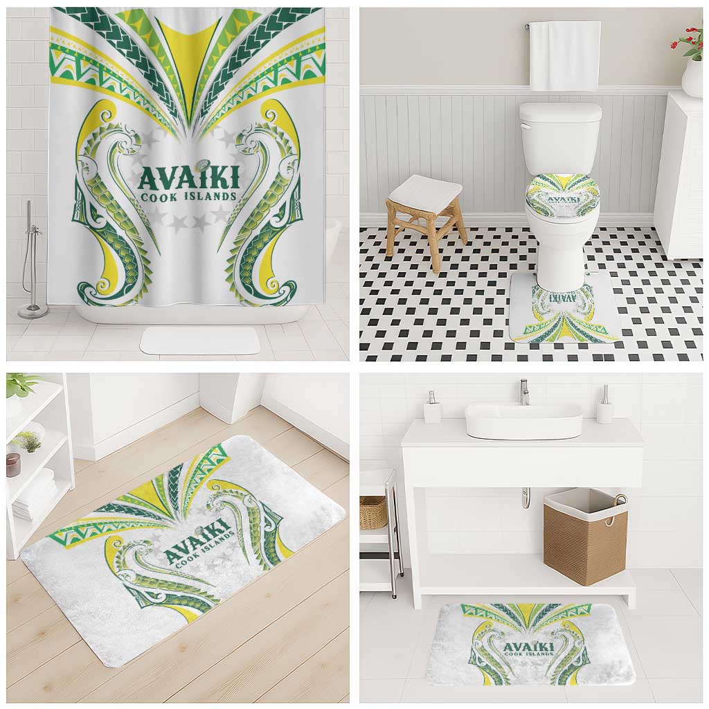 Rugby Cook Islands Avaiki Bathroom Set White Kuki Airani Tribal Maori Inspired LT9 - Polynesian Pride
