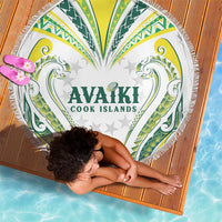 Rugby Cook Islands Avaiki Beach Blanket White Kuki Airani Tribal Maori Inspired LT9 - Polynesian Pride