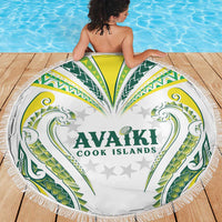 Rugby Cook Islands Avaiki Beach Blanket White Kuki Airani Tribal Maori Inspired LT9 - Polynesian Pride