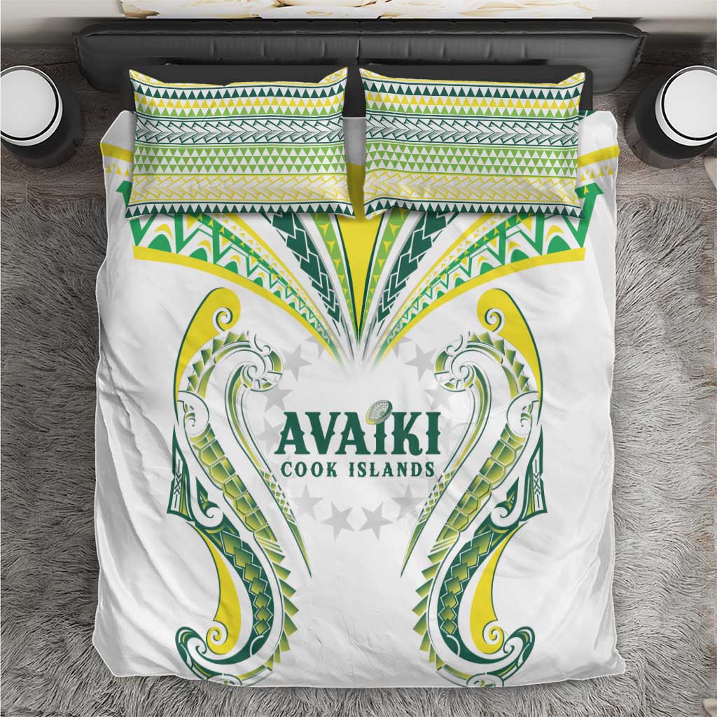 Rugby Cook Islands Avaiki Bedding Set White Kuki Airani Tribal Maori Inspired LT9 White - Polynesian Pride