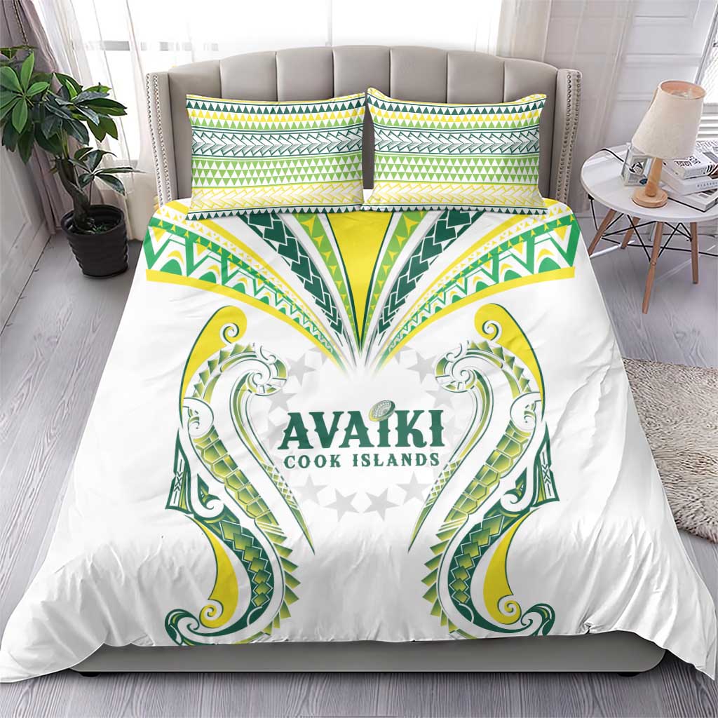 Rugby Cook Islands Avaiki Bedding Set White Kuki Airani Tribal Maori Inspired LT9 - Polynesian Pride