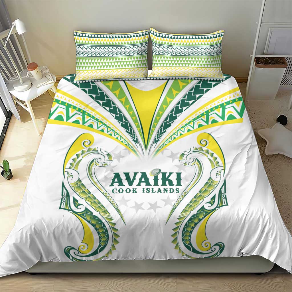 Rugby Cook Islands Avaiki Bedding Set White Kuki Airani Tribal Maori Inspired LT9 - Polynesian Pride