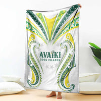 Rugby Cook Islands Avaiki Blanket White Kuki Airani Tribal Maori Inspired LT9 - Polynesian Pride