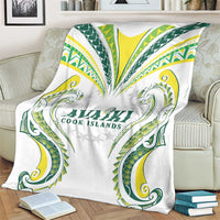 Rugby Cook Islands Avaiki Blanket White Kuki Airani Tribal Maori Inspired LT9 - Polynesian Pride