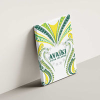 Rugby Cook Islands Avaiki Canvas Wall Art White Kuki Airani Tribal Maori Inspired LT9 - Polynesian Pride