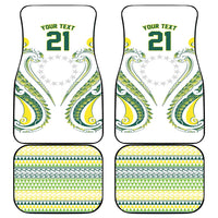 Custom Rugby Cook Islands Avaiki Car Mats White Kuki Airani Tribal Maori Inspired LT9 - Polynesian Pride