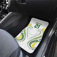 Custom Rugby Cook Islands Avaiki Car Mats White Kuki Airani Tribal Maori Inspired LT9 - Polynesian Pride