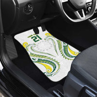 Custom Rugby Cook Islands Avaiki Car Mats White Kuki Airani Tribal Maori Inspired LT9 - Polynesian Pride