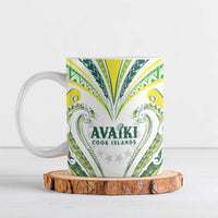 Custom Rugby Cook Islands Avaiki Ceramic Mug White Kuki Airani Tribal Maori Inspired LT9 White - Polynesian Pride