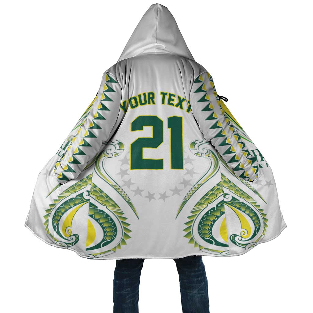 Custom Rugby Cook Islands Avaiki Cloak White Kuki Airani Tribal Maori Inspired LT9 Unisex White - Polynesian Pride